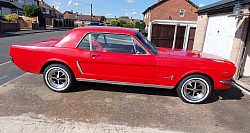 65 Mustang with new wheels & tyres from Old Town Autos